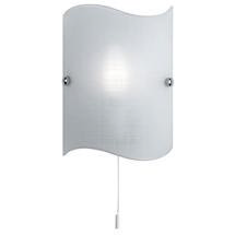 Endon - Glass Wave Effect Wall Light Fitting with Pull String- 2017-WB