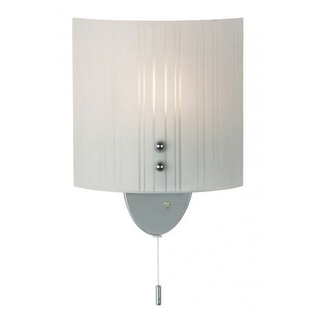 Endon - Square Curved Glass Wall Light Fitting with Streak Effect - 2018-WB