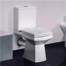 New Zeto Square Close-Coupled Pan & Cistern w/ Soft Close Seat