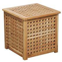 Solid Walnut Wood Laundry Basket - 2400331