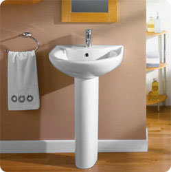 Valence 1 Tap Hole 500mm Basin and Pedestal