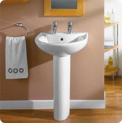 Valence 2 Tap Hole 500mm Basin and Pedestal