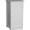 White Wood Floorstanding Cabinet with Single Door