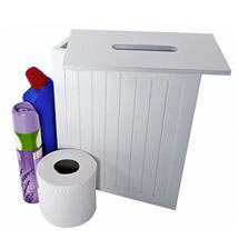 Lloyd Pascal - White MDF Shaker Style Storage Unit w/ Removable Lid - 255.96.796