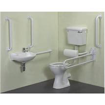 Low Level Doc M Complete Bathroom Suite with Support Rails