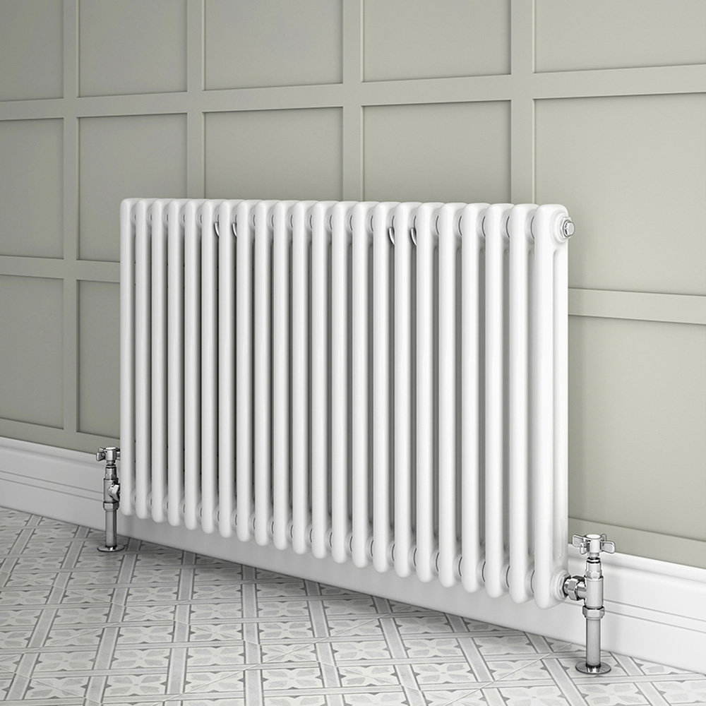 Keswick X Mm Cast Iron Style Traditional Column White Radiator