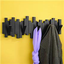 Umbra Sticks 5 Hook Wall-Mount Hook Rack - Black - 318211-040