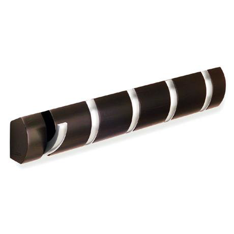 Umbra Flip Wall-Mount 5 Hook Rack - Espresso - 318850-213