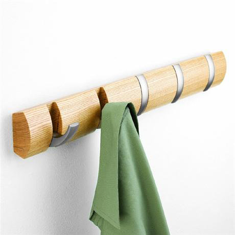 Umbra Flip Wall-Mount 5 Hook Rack - Natural - 318850-390