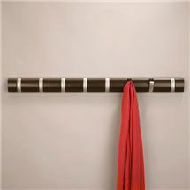 Clearance - Umbra Flip Wall-Mount 8 Hook Rack - Espresso - Ex Display