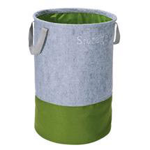 Wenko Felt Pop-up laundry Bin - Grey/Green - 3440203100