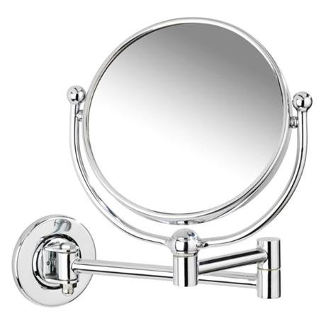 Wenko Deluxe Cosmetic Wall Mirror with Swivelling Arm - Chrome - 3656230100