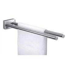 Zack Fresco Towel Rail with Two Bars - Stainless Steel - 40197