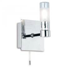 Endon - Square Wall and Mirror Light with Pull String - Polished Chrome - 445