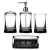 4 Piece Clear Acrylic Bathroom Accessories Set