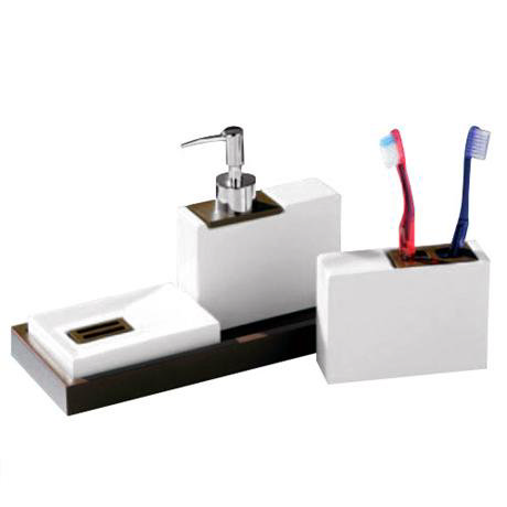 3 Piece Rectangle Ceramic Bathroom Set