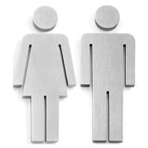 Zack Indici Set Of 2 Door Symbols - Stainless Steel - Man/Woman - 50724