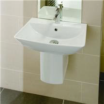 RAK Summit 50cm Basin 1TH with Half Pedestal