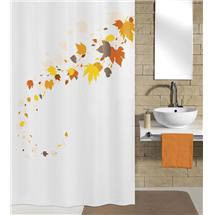Kleine Wolke - Leaves Polyester Shower Curtain - W1800 x H2000 - Orange - 5187-488-305