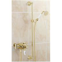 Tre Mercati - Exposed Thermostatic Shower Valve Complete with Imperial No2 Kit - Antique Gold Plated