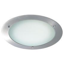 Endon - Enluce Bathroom Flush Circular Ceiling Light - Large - Brushed Steel - 540-34BS