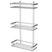 Satina 3 Tier Rectangle Storage Basket - Chrome