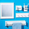 5 Piece White Wood Bathroom Set