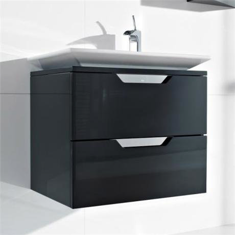 Roca - Kalahari-N 2 Drawer Vanity Unit with 650mm Basin - 0 TH - 3 x Colour Options