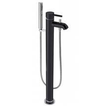 Tre Mercati - Milan Black Floor Mounted Mono Bath/Shower Complete Mixer Kit - 63361