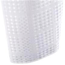 Waffle Polyester Shower Curtain W1800 x D1800mm w/ 12 Curtain Rings - White - 66210
