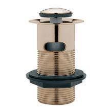 Tre Mercati Slotted Basin Pop-up Waste Finger Tip Control - Antique Gold - 726C