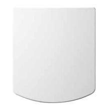 Euroshowers ONE Seat Smiley D-Shape Soft Close Toilet Seat - White - 80310