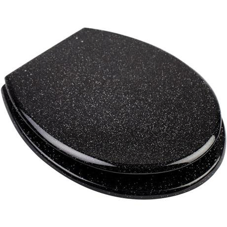 Euroshowers - Black Glitter Toilet Seat - 81870