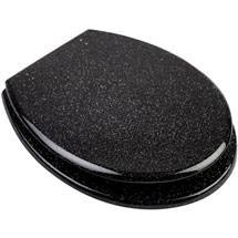 Euroshowers - Black Glitter Toilet Seat - 81870