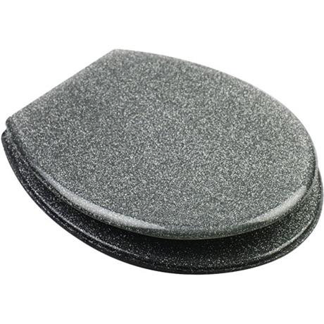 Glitter Toilet Seat - Silver - Clearance Slight Damage - 81970-14D