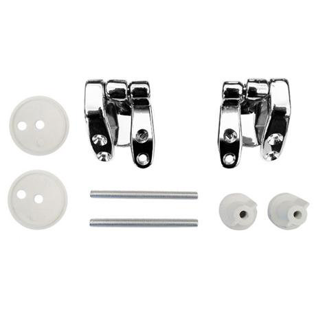 Universal Chrome Hinge Set for Wooden Toilet Seats