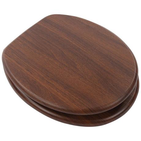 Euroshowers - Walnut Wood Toilet Seat - 82984