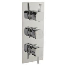 Hudson Reed Kia Triple Concealed Thermostatic Shower Valve - Chrome - A3011