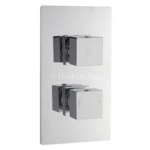 Hudson Reed Kubix Twin Concealed Thermostatic Shower Valve - Chrome - A3013