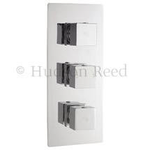 Hudson Reed Kubix Triple Concealed Thermostatic Shower Valve - Chrome - A3014