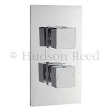Hudson Reed Kubix Concealed Twin Shower Valve with Diverter - Chrome - A3017