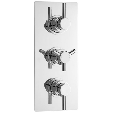 Aspect Concealed Thermostatic Triple Shower Valve with Square Plate