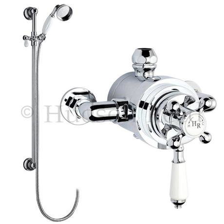 Hudson Reed Traditional Dual Exposed Thermostatic Shower Valve w/ Slider Rail Kit