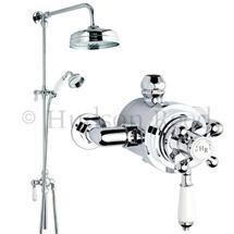 Hudson Reed Traditional Exposed Shower Valve, Riser Kit, Diverter & Shower Rose