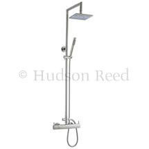Hudson Reed Minimalist Thermostatic Bar Valve w/ Tiamo Rigid Riser Kit - Chrome