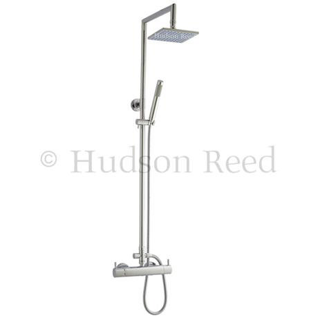 Hudson Reed Minimalist Thermostatic Bar Valve w/ Tiamo Rigid Riser Kit - Chrome
