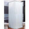 Croydex Textile Shower Curtain for use with L Shaped Rail and Wall Profile - White