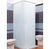 Croydex Textile Shower Curtain for use with U Shaped Rail and Wall Profile - White