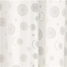 Croydex Round Circles Textile Shower Curtain 1800 x 1800mm - AF580522