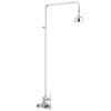 Traditional Twin Exposed Shower Valve & Rigid Riser Kit w/ 4" Apron Fixed Shower